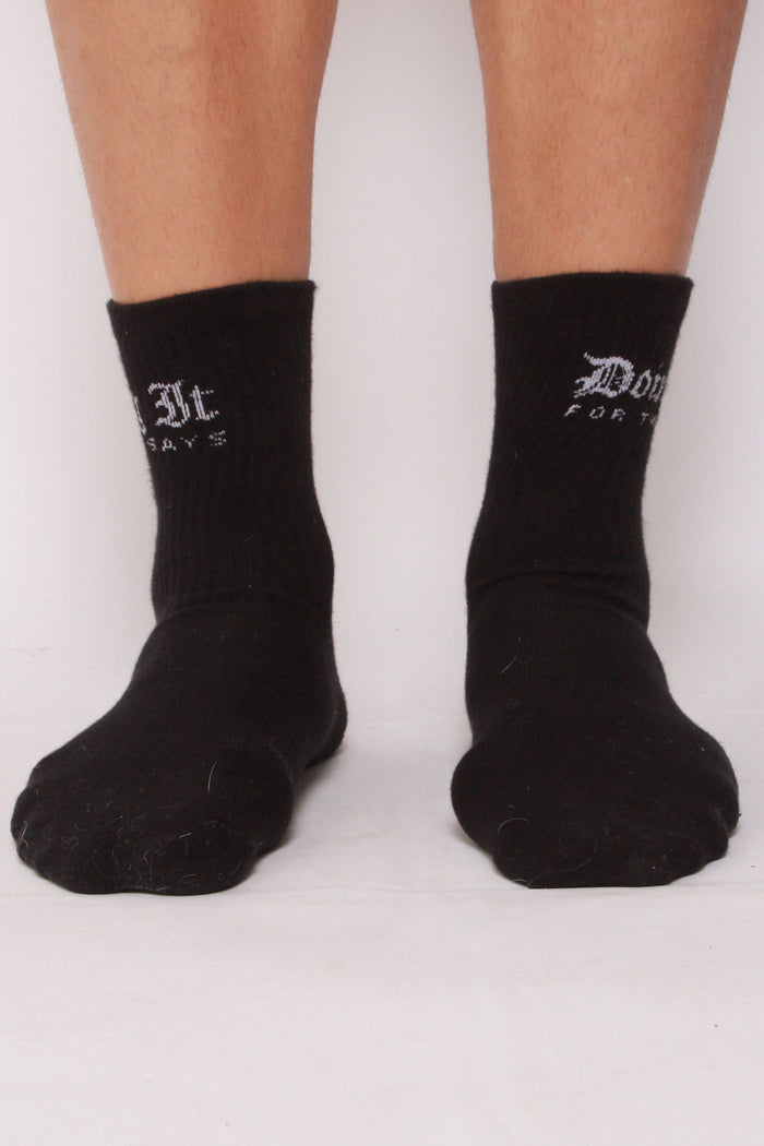 Baja East "Doing It For The Gays" Socks In Black