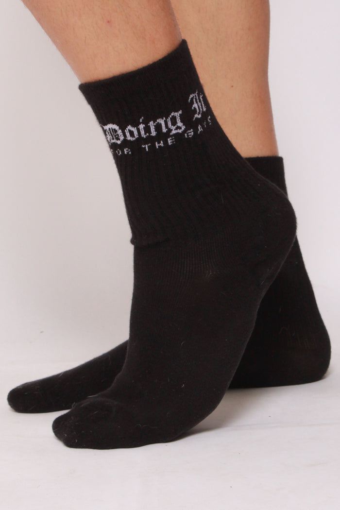 baja east "Doing It For The Gays" Socks in Black