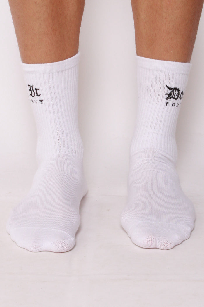 Baja East "Doing It For The Gays" Socks In White