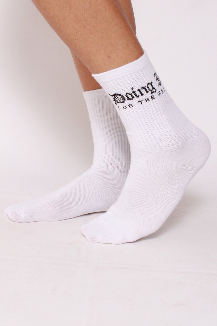 baja east "Doing It For The Gays" Socks in White