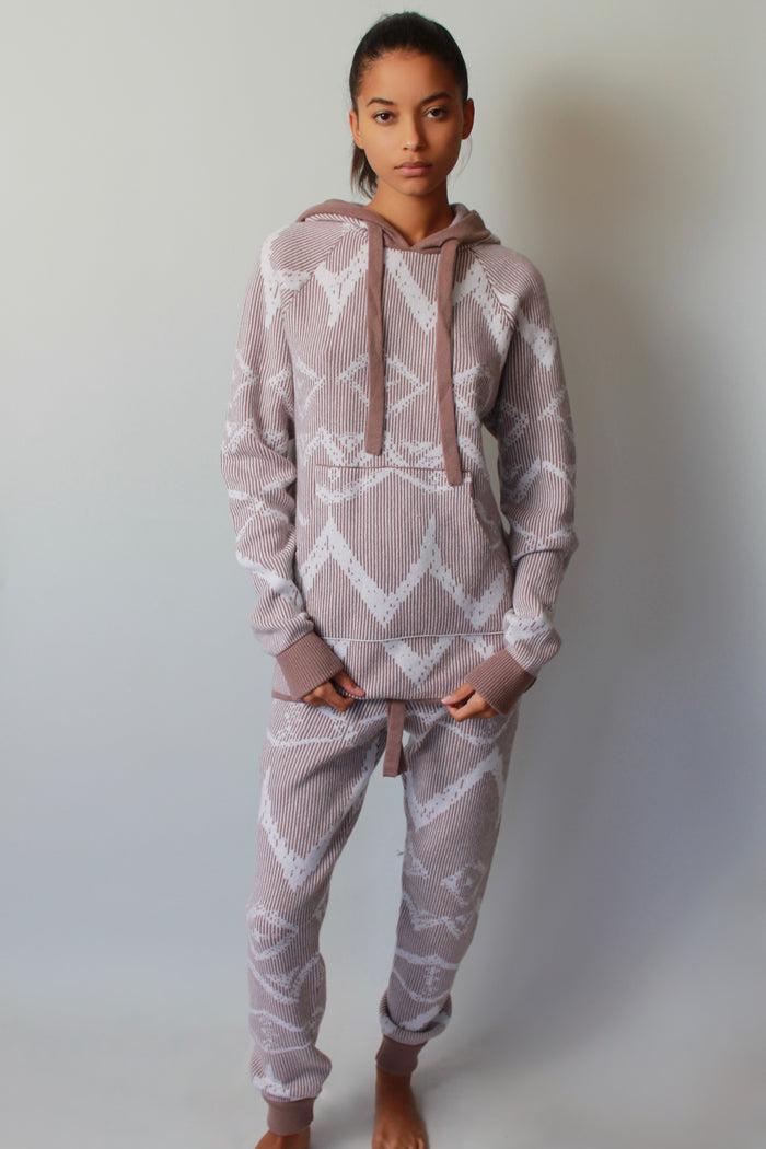 Baja East Ikat Graffiti Cashmere Hoodie
