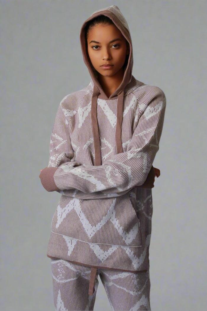 Baja East Ikat Graffiti Cashmere Hoodie