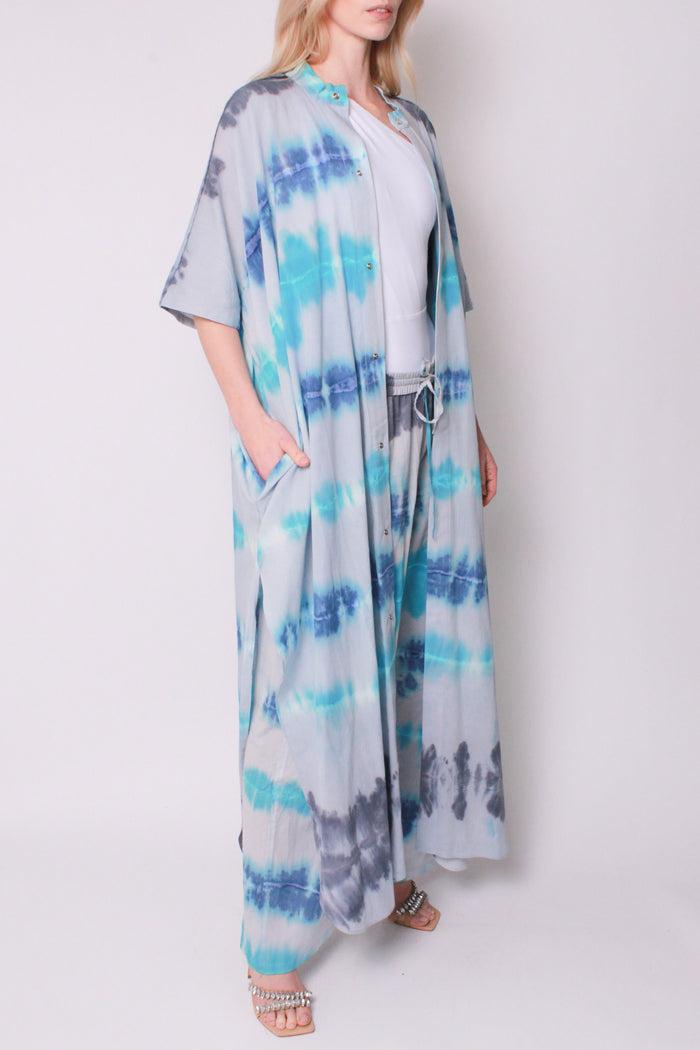 Baja East Kaftan Maxi In Tidal Tie-Dye