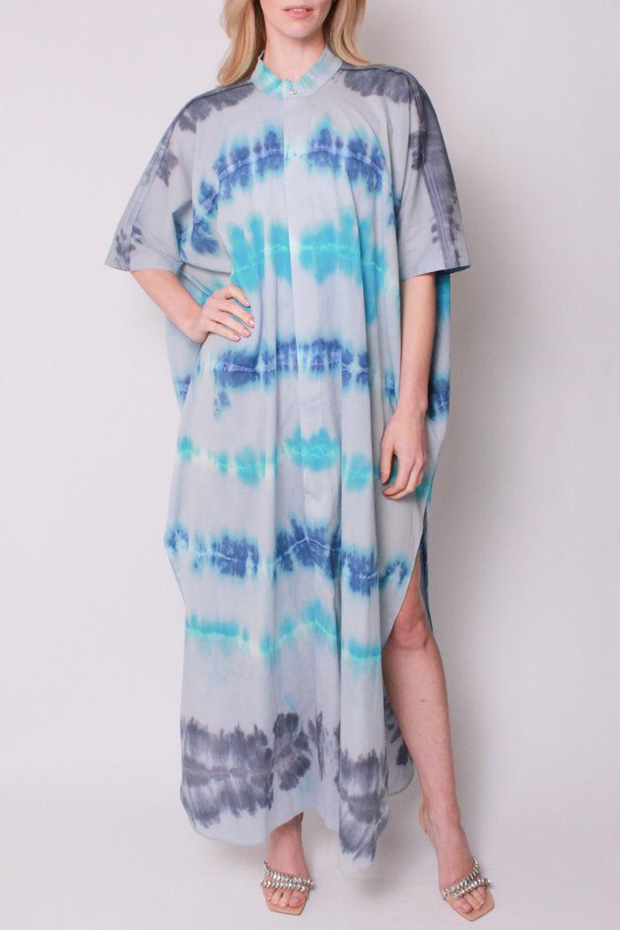Baja East Kaftan Maxi In Tidal Tie-Dye