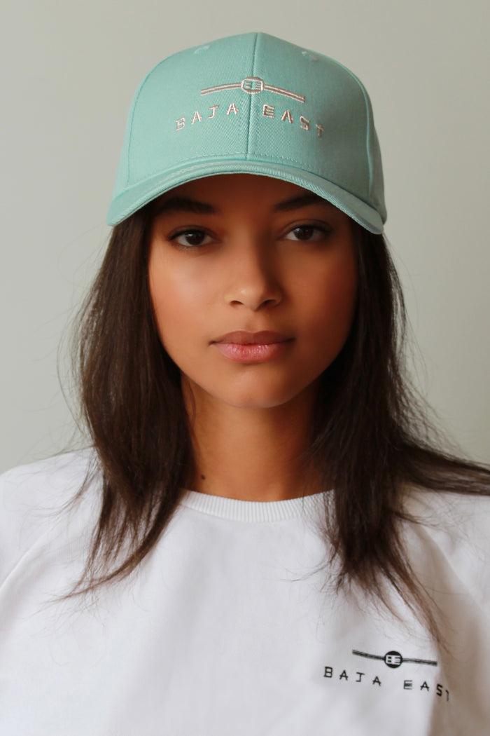 Baja East L.I.T.H.V. Baseball Cap In Light Aqua Cotton