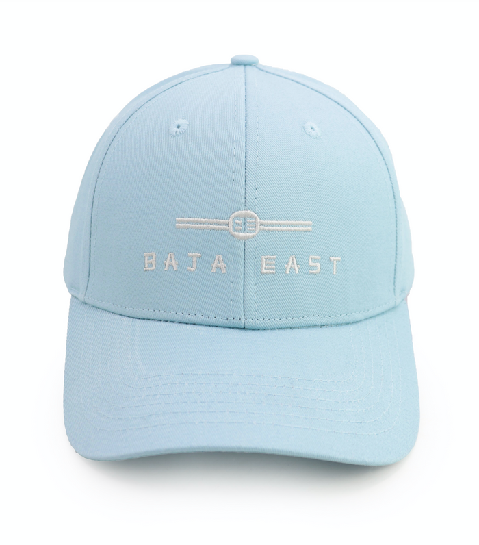 baja east L.I.T.H.V. Baseball Cap in Light Aqua Cotton