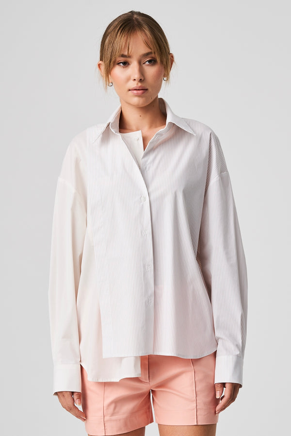 Balossa TEA SHIRT STRIPED VANILLA