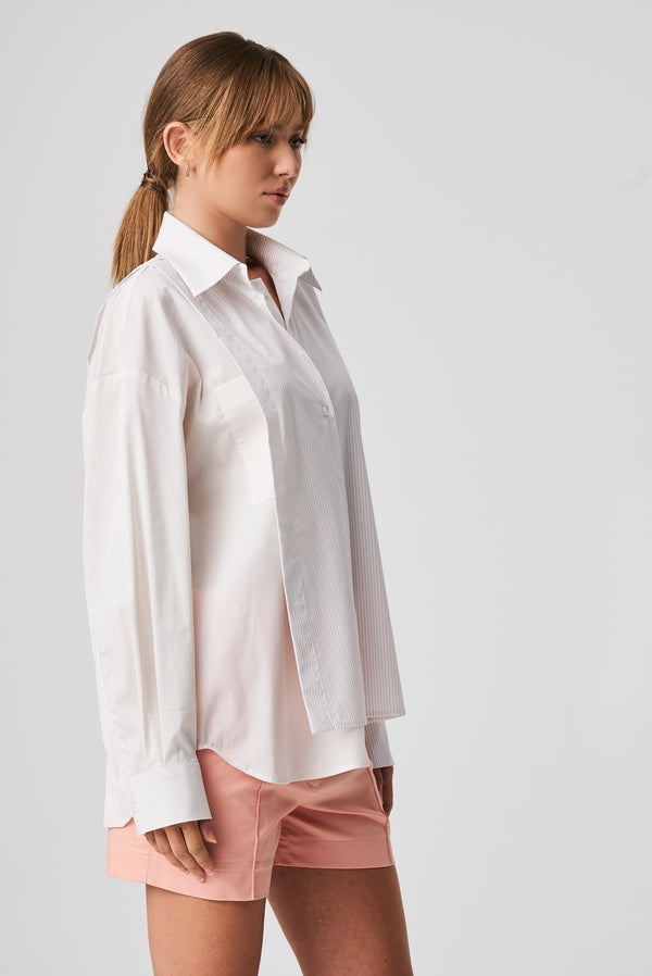 Balossa TEA SHIRT STRIPED VANILLA