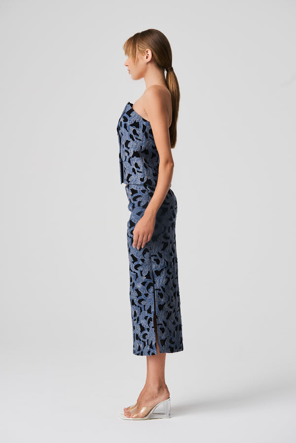 Balossa TIJA SKIRT DENIM LACE