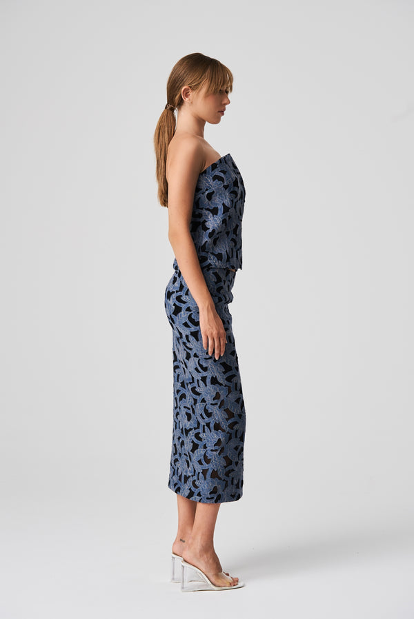 Balossa TIJA SKIRT DENIM LACE