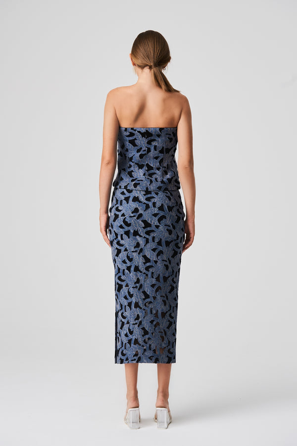 Balossa TIJA SKIRT DENIM LACE