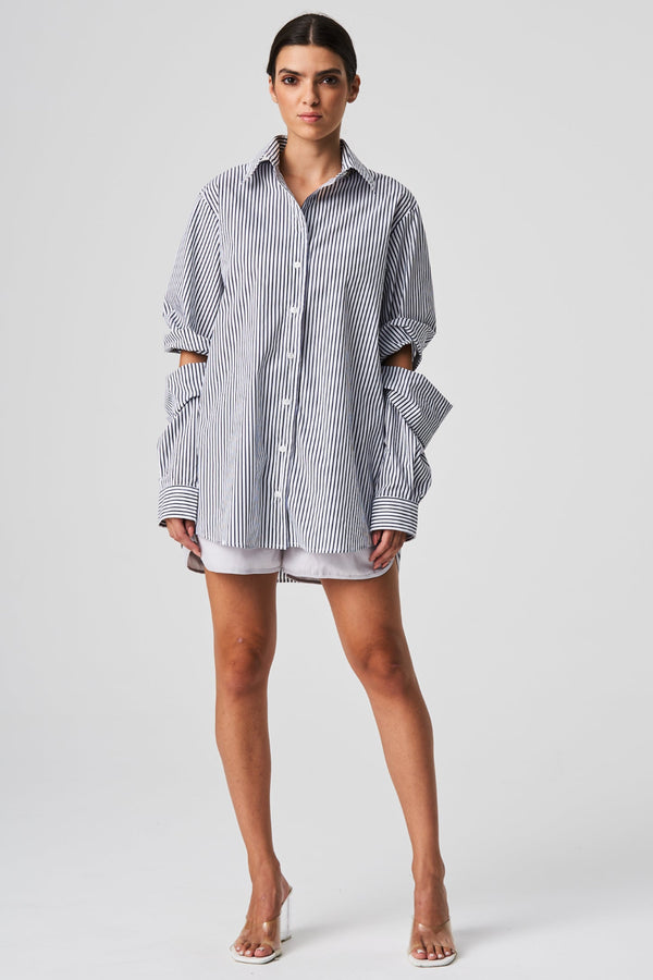 Balossa TITA SHIRT STRIPED BLACK