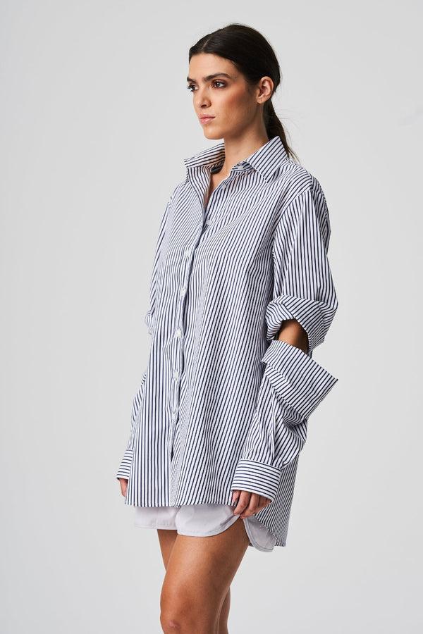 Balossa TITA SHIRT STRIPED BLACK