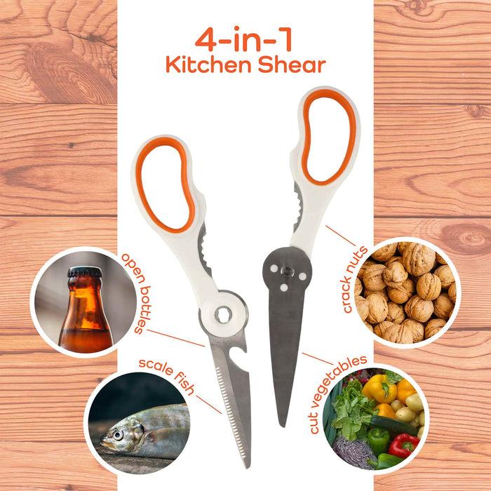 Bamboomn 4-in-1 Kitchen Shears Set With Paring Knife