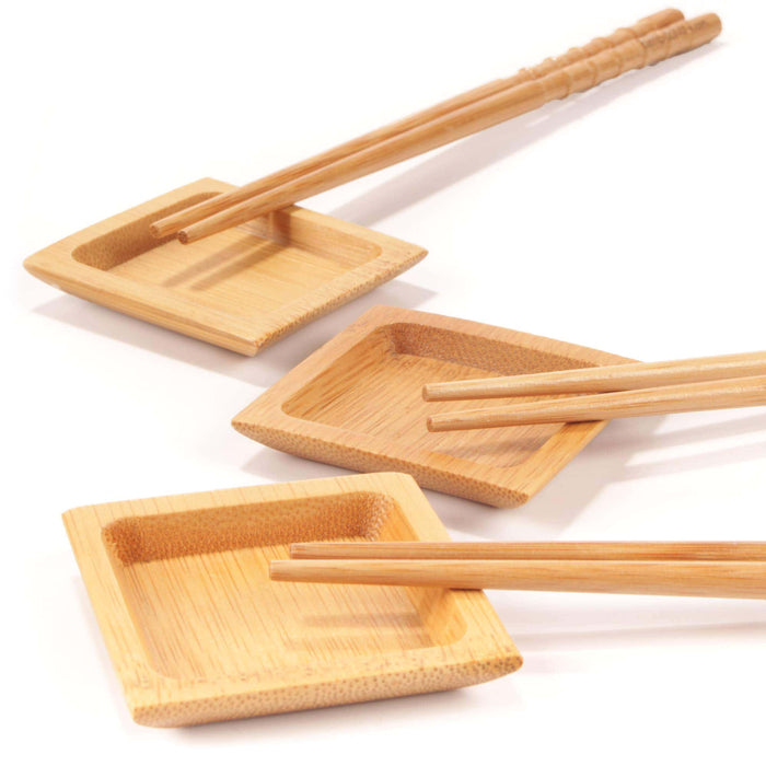 Bamboomn 6pc Sauce Dipping Dishes And Chopsticks Set