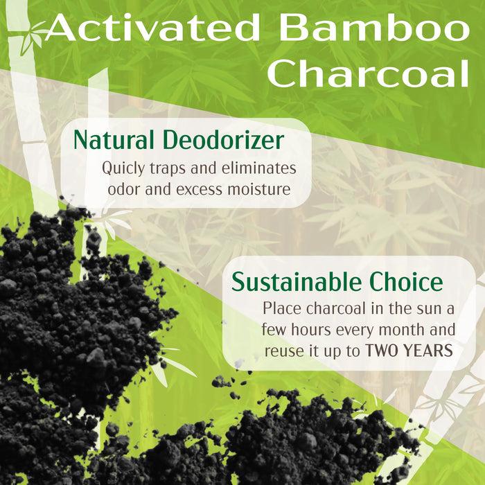 Bamboomn Activated Bamboo Charcoal Air Purifier Odor Absorber Round Carbon Filters 80g