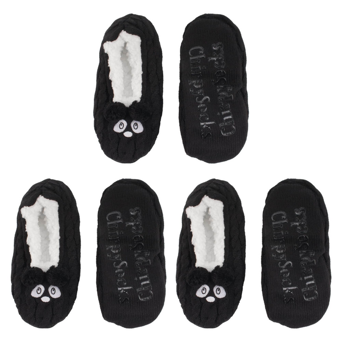 Bamboomn Animal Non-Slip Lined Slippers Socks Assortment Pack 3 Pair