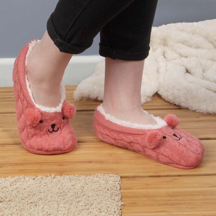 Bamboomn Animal Non-Slip Lined Slippers Socks: Single Pairs