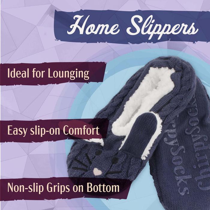Bamboomn Animal Non-Slip Lined Slippers Socks: Single Pairs