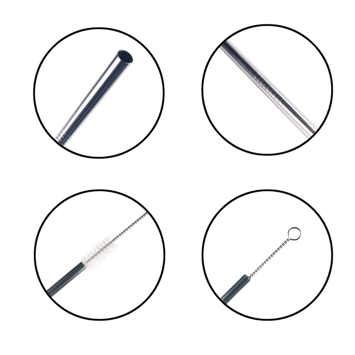 Bamboomn Assorted Reusable Stainless Steel Straw Sets