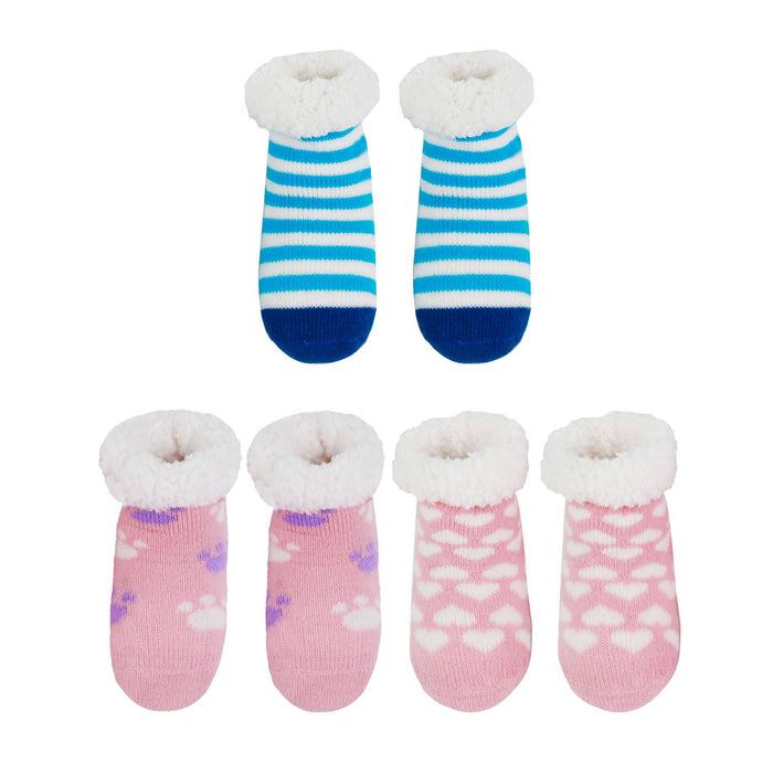 Bamboomn Baby Fleece-Lined Knitted Non-Slip Crew Socks