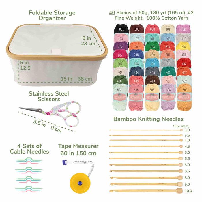 Bamboomn Balls In A Box Cotton Select Yarn Crochet Kit