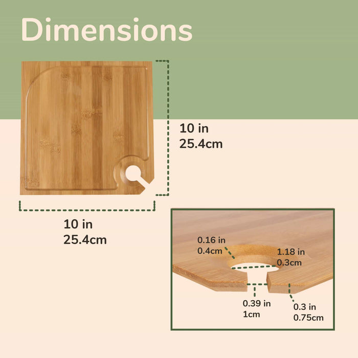 Bamboomn Bamboo Appetizer Plates With Wine Glass Holder
