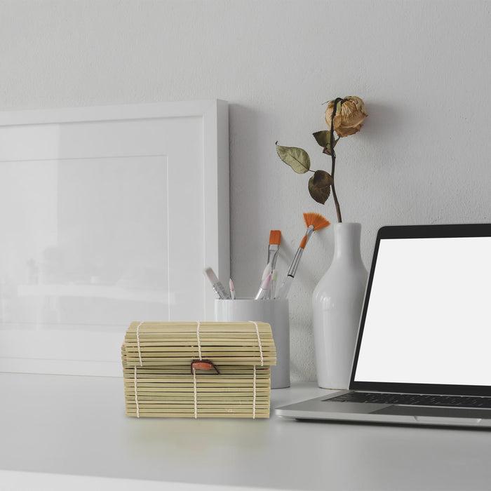 Bamboomn Bamboo Charcoal Odor Absorber Bag In Decorative 6.25" X 3.75" X 3.75" Box