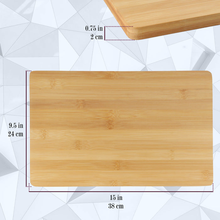 Bamboomn Bamboo Cutting Boards 15" X 9.5" X 0.75" - 3 Styles