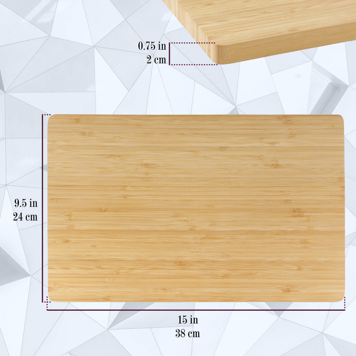 Bamboomn Bamboo Cutting Boards 15" X 9.5" X 0.75" - 3 Styles