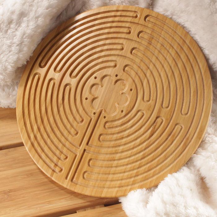 Bamboomn Bamboo Finger Labyrinth - 12.5" - 11 Circuit Chartres Style