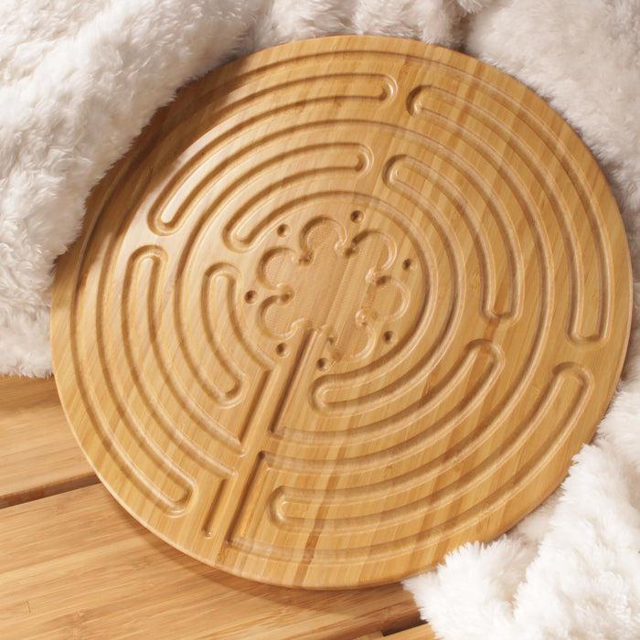 Bamboomn Bamboo Finger Labyrinth - 12.5" - 7 Circuit Chartres Style