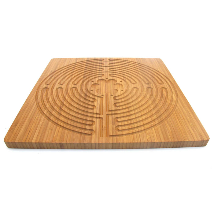 Bamboomn Bamboo Finger Labyrinth 12.5" X 12.5" Square 11 Circuit Chartres Style