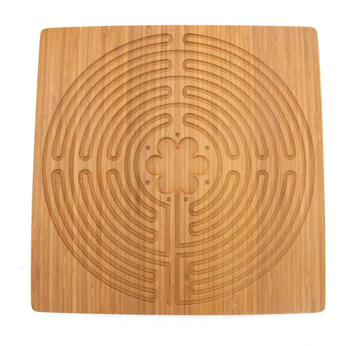 bamboomn Bamboo Finger Labyrinth 12.5" x 12.5" Square 11 Circuit Chartres Style