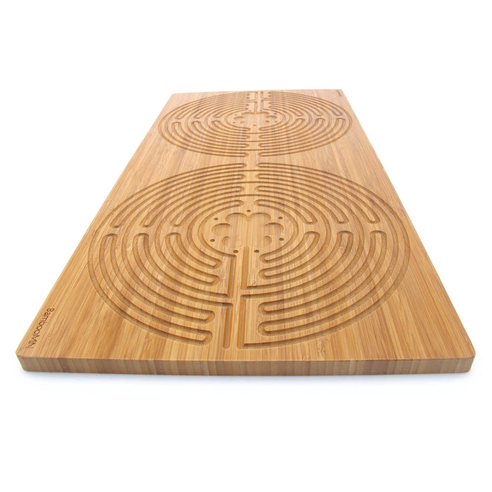 Bamboomn Bamboo Finger Labyrinth 25" X 12.5" Large Rectangle 11 Circuit Chartres Style