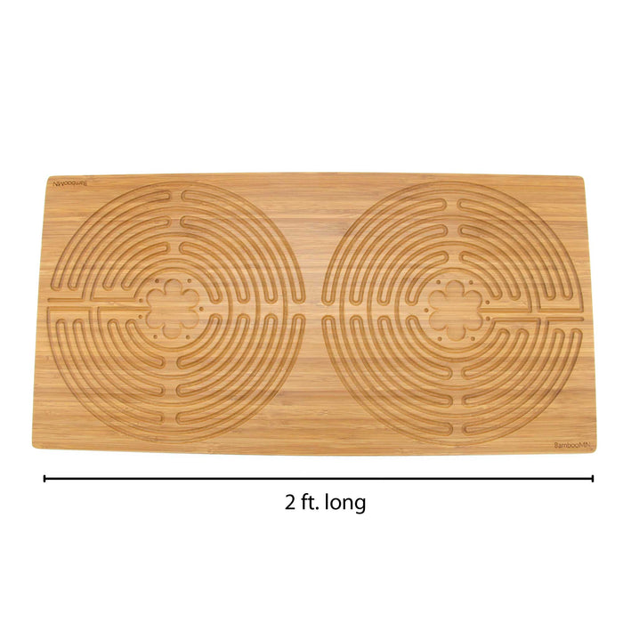 Bamboomn Bamboo Finger Labyrinth 25" X 12.5" Large Rectangle 11 Circuit Chartres Style
