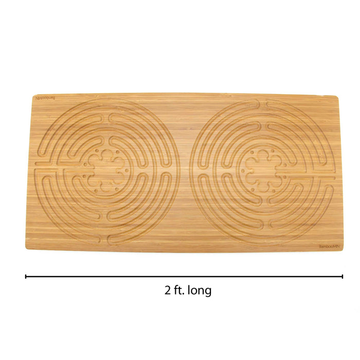 Bamboomn Bamboo Finger Labyrinth 25" X 12.5" Large Rectangle 7 Circuit Chartres Style