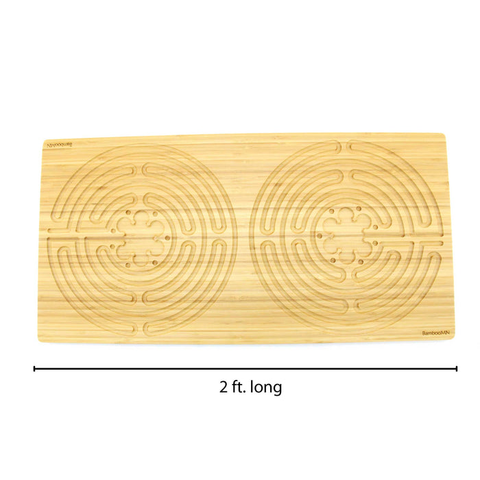 Bamboomn Bamboo Finger Labyrinth 25" X 12.5" Large Rectangle 7 Circuit Chartres Style