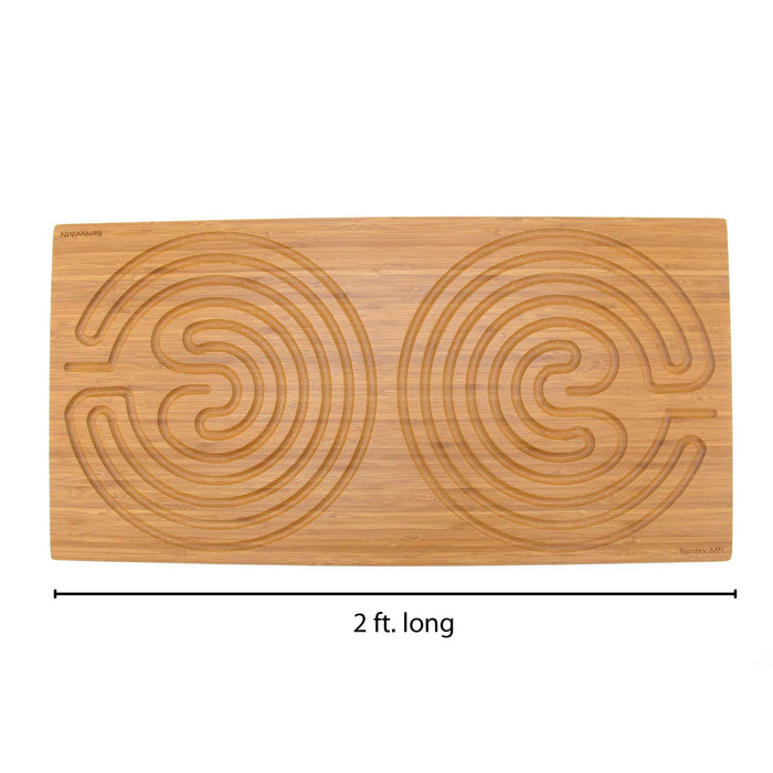 Bamboomn Bamboo Finger Labyrinth 25" X 12.5" Large Rectangle 7 Circuit Cretan Style