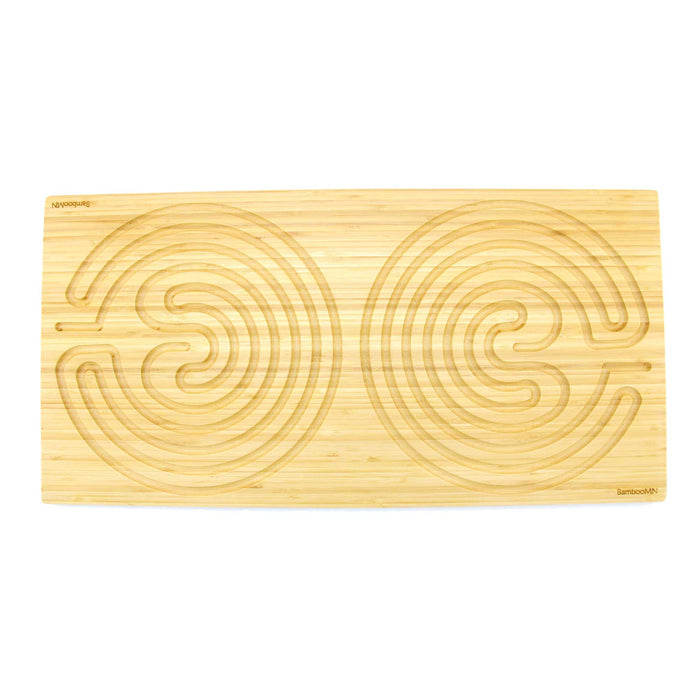 Bamboomn Bamboo Finger Labyrinth 25" X 12.5" Large Rectangle 7 Circuit Cretan Style