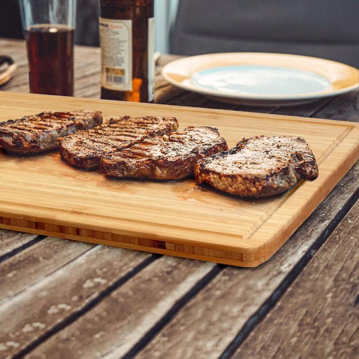 Bamboomn Bamboo Grooved Cutting 16.85" X 11.75" X 0.5"/0.6"