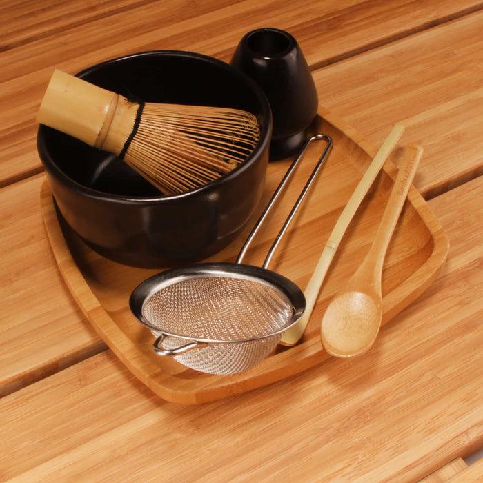 Bamboomn Bamboo Matcha Green Tea Whisk Set With Tea Tray