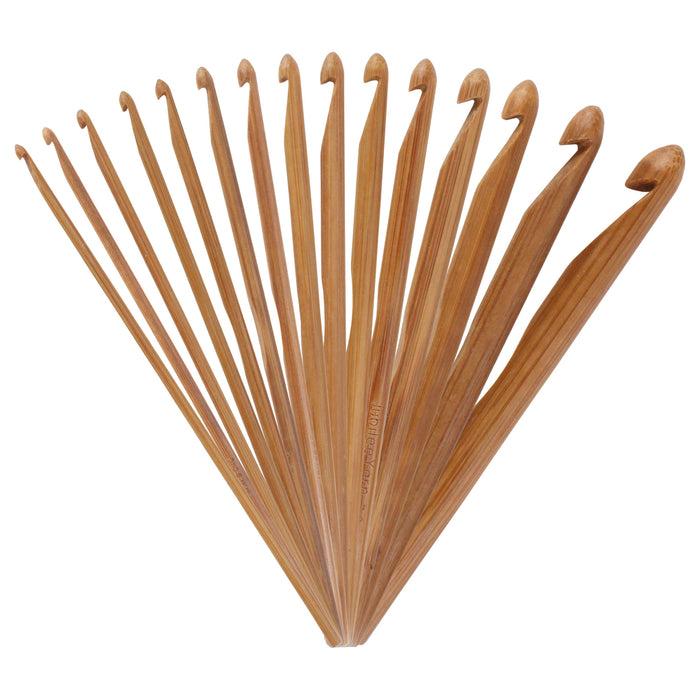 bamboomn 15pc Bamboo Crochet Hooks Set