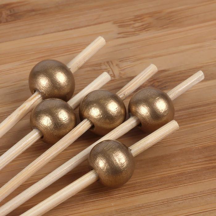 Bamboomn 4.7" Ball Bamboo Food Picks