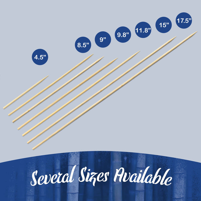 Bamboomn 4mm Sharp Point Round Bamboo Skewers