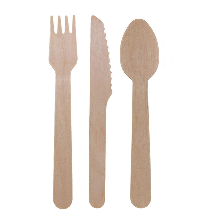 bamboomn 5.5" Disposable Pine Flatware