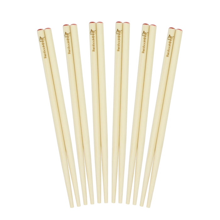 bamboomn 5.9" Red Dot Bamboo Chopsticks