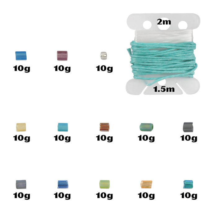 Bamboomn 600pc Bead Kits - Stone Beads Alloy