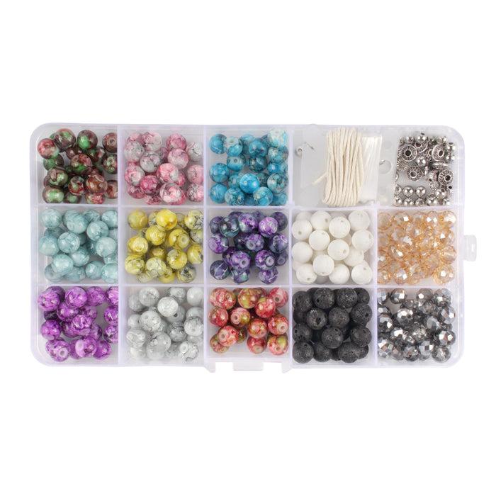 Bamboomn 600pc Bead Kits - Stone Beads Alloy