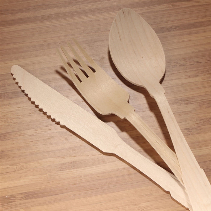 Bamboomn 8" Disposable Pine Flatware